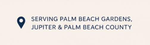 Servicing Palm Beach Gardens, Jupiter, and Palm Beach County Badge