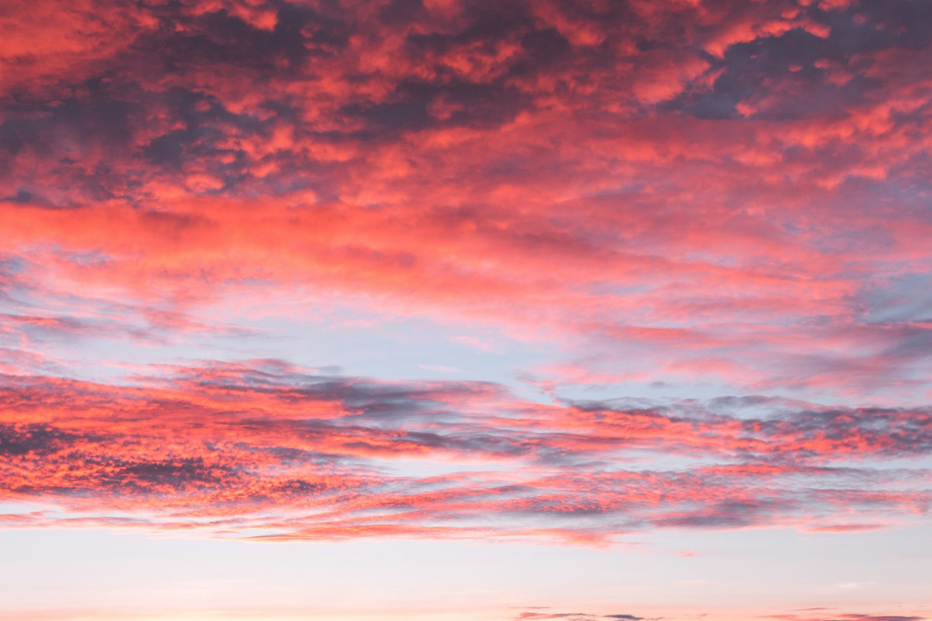 vibrant pink sunset on clouds