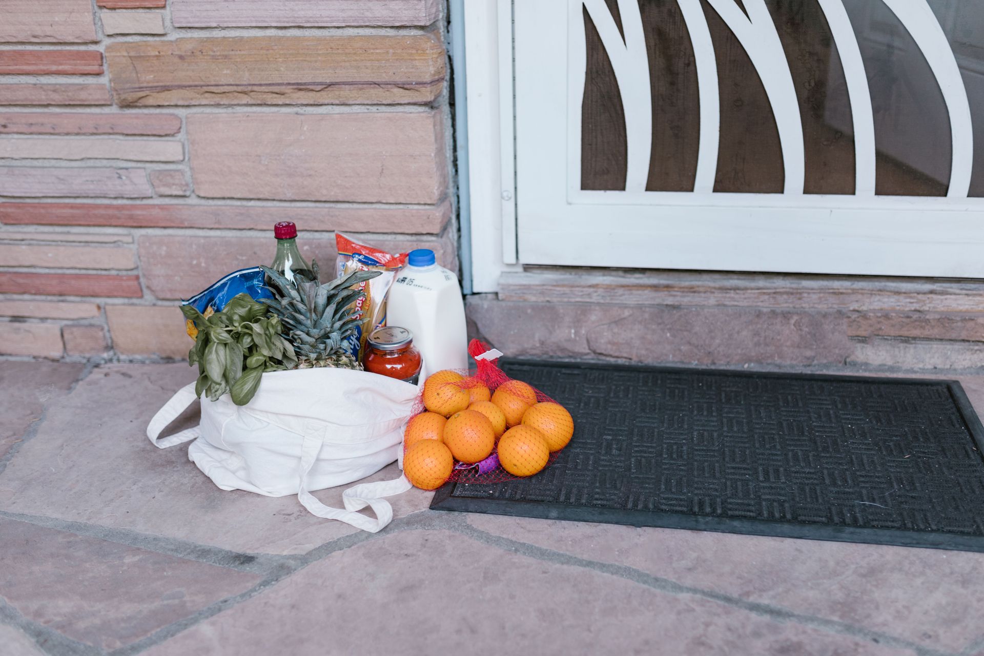 Groceries delivered to home.