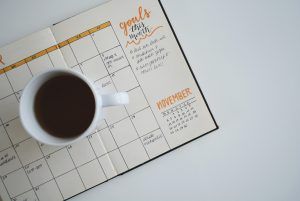 Writing goals in calendar, seeking counseling in Katy and Fulshear, TX