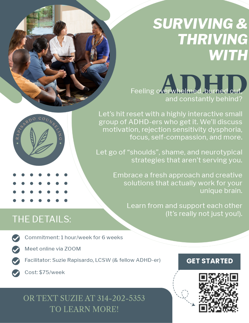 Online ADHD support group for adults via Zoom