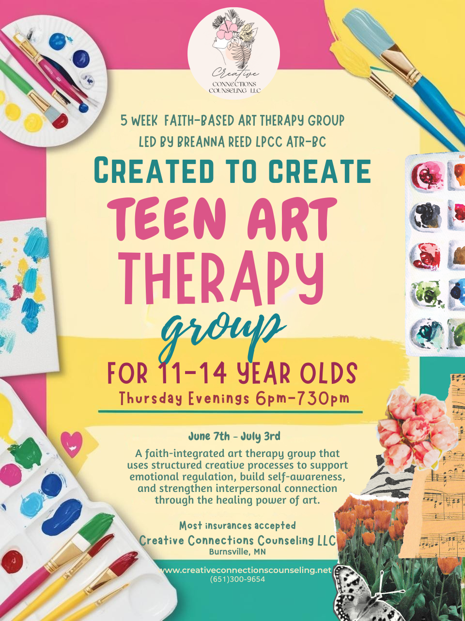 Created to Create - Teen Art Therapy 