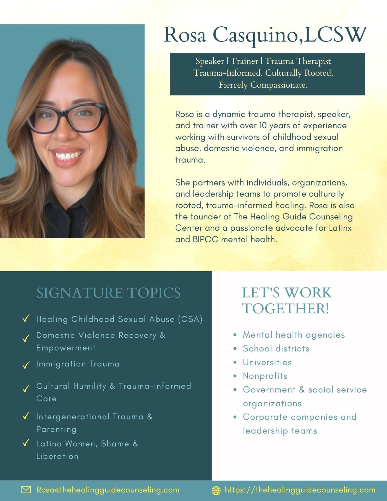 Speaking Engagements and Trainings