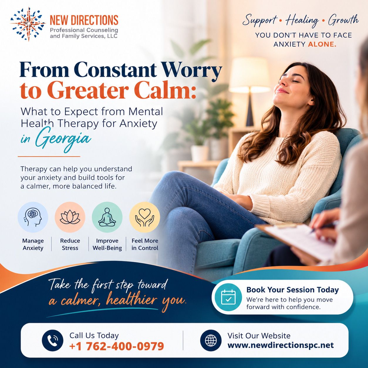 From Constant Worry to Greater Calm What to Expect from Mental Health Therapy for Anxiety in Georgia