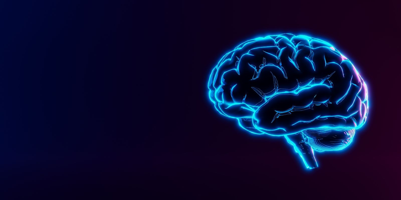 A glowing neon blue brain illustration against a dark background, representing the neurological reprocessing that takes place during EMDR therapy in Palm Beach County, FL and clinical hypnosis. Understanding how the brain stores and responds to experience is at the heart of what an EMDR therapist in Palm Beach County, FL works to address in every session.