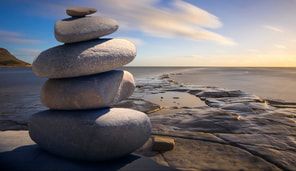 Picture of meditation rocks to show how Wellness Psychological Associates clinical psychologists teach relaxation techniques in Tampa Bay