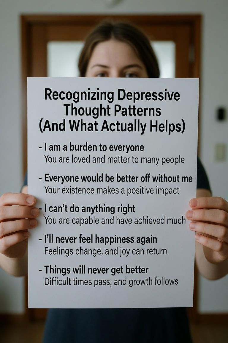 Recognizing Depressive Thought Patterns (And What Actually Helps).